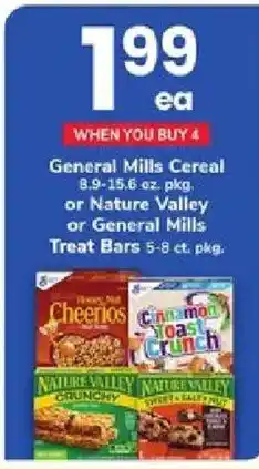 ACME General Mills Cereal or Nature Valley or General Mills Treat Bars offer