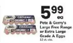 ACME Pete & Gerry's Large Free Range or Extra Large Grade A Eggs offer