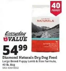 Rural King Diamond Naturals Dry Dog Food offer