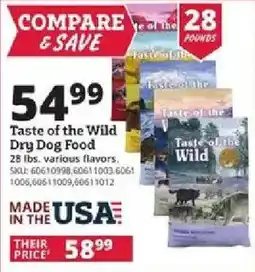 Rural King Taste of the Wild Dry Dog Food offer