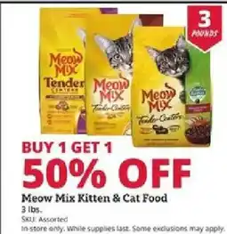 Rural King Meow Mix Kitten & Cat Food offer