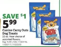 Rural King Canine Carry Outs Dog Treats offer
