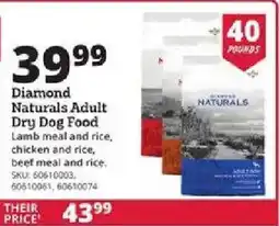 Rural King Diamond Naturals Adult Dry Dog Food offer