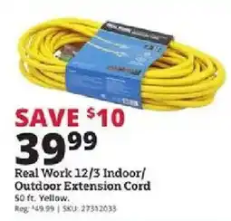 Rural King Real Work 12/3 Indoor/Outdoor Extension Cord offer