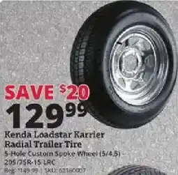 Rural King Kenda Loadstar Karrier Radial Trailer Tire offer
