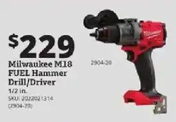 Rural King Milwaukee M18 Fuel Hammer Drill/Driver offer