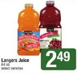 Shaw's Langers Juice offer
