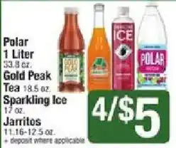 Shaw's Polar Gold Peak Sparkling Ice Jarritos offer