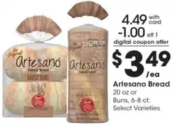 Gerbes Artesano Bread or Buns offer