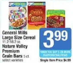 Shaw's General Mills Large Size Cereal offer
