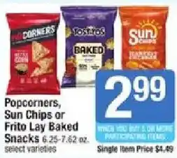 Shaw's Popcorners, Sun Chips or Frito Lay Baked Snacks offer