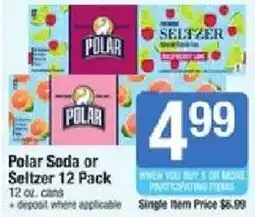 Shaw's Polar Soda or Seltzer offer