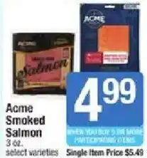 Shaw's Acme Smoked Salmon offer