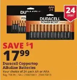 Rural King Duracell Coppertop Alkaline Batteries offer