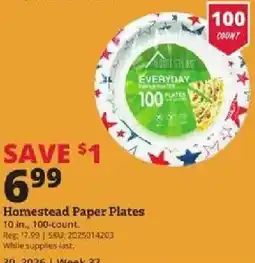 Rural King Homestead Paper Plates offer
