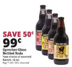 Rural King Sprecher Glass Bottled Soda offer