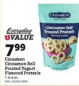 Rural King Cinnabon cinnamon roll frosted yogurt flavored pretzels offer