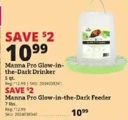 Rural King Manna Pro Glow-in-the-Dark Drinker offer