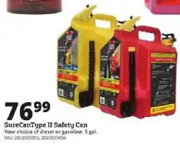 Rural King SureCan Type II Safety Can offer