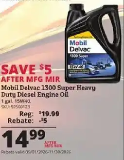 Rural King Mobil Delvac 1300 Super Heavy Duty Diesel Engine Oil offer