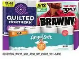 ACME Brawny Angel Soft toilet paper offer