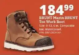 Rural King Brunt Marin Brunt Toe Work Boot offer