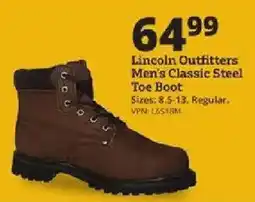 Rural King Lincoln Outfitters men's classic steel toe boot offer