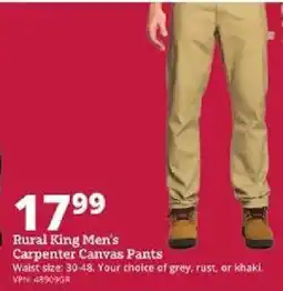 Rural King Rural King Men's Carpenter Canvas Pants offer