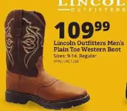 Rural King Lincoln Outfitters Men's Plain Toe Western Boot offer