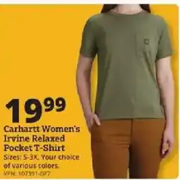 Rural King Carhartt Women's Irvine Relaxed Pocket T-Shirt offer