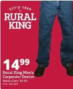 Rural King Rural King Men's Carpenter Denim offer