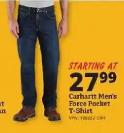 Rural King Carhartt Men's Force Pocket T-Shirt offer