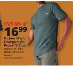 Rural King Dickies men's heavyweight pocket t-shirt offer