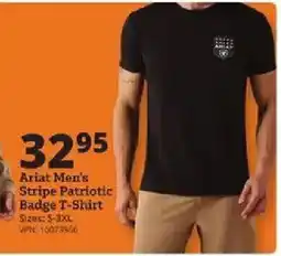 Rural King Ariat men's stripe patriotic badge t-shirt offer