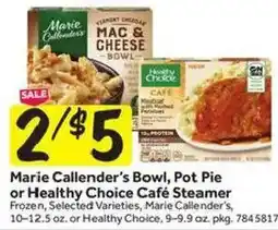 Stop&Shop Marie Callender's Bowl, Pot Pie or Healthy Choice Café Steamer offer