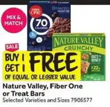Stop&Shop Nature Valley, Fiber One or Treat Bars offer