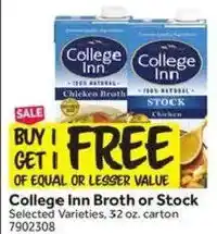 Stop&Shop College Inn Broth or Stock offer