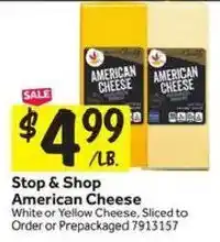 Stop&Shop Stop & Shop American Cheese offer