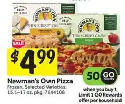 Stop&Shop Newman's Own Pizza offer