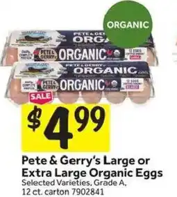 Stop&Shop Pete & Gerry's Large or Extra Large Organic Eggs offer