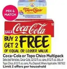 Coca-Cola or Topo Chico Multipack