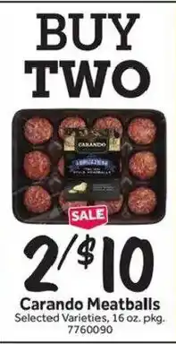 Stop&Shop Carando Meatballs offer