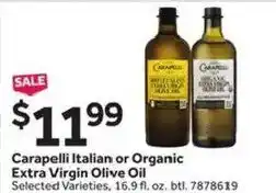 Stop&Shop Carapelli Italian or Organic Extra Virgin Olive Oil offer