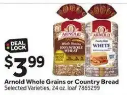 Stop&Shop Arnold Whole Grains or Country Bread offer