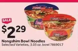 Stop&Shop Nongshim Bowl Noodles offer