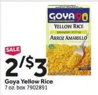 Stop&Shop Goya yellow rice offer
