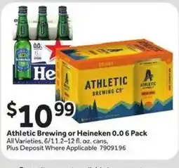 Stop&Shop Athletic Brewing or Heineken 0.0 6 Pack offer