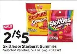 Stop&Shop Skittles or Starburst Gummies offer