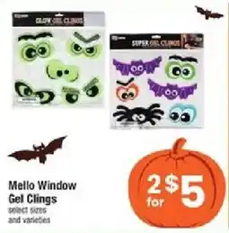 Shaw's Mello Window Gel Clings offer
