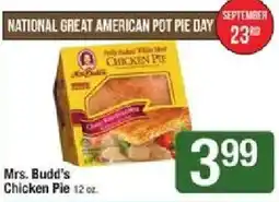 Shaw's Mrs. Budd's Chicken Pie offer